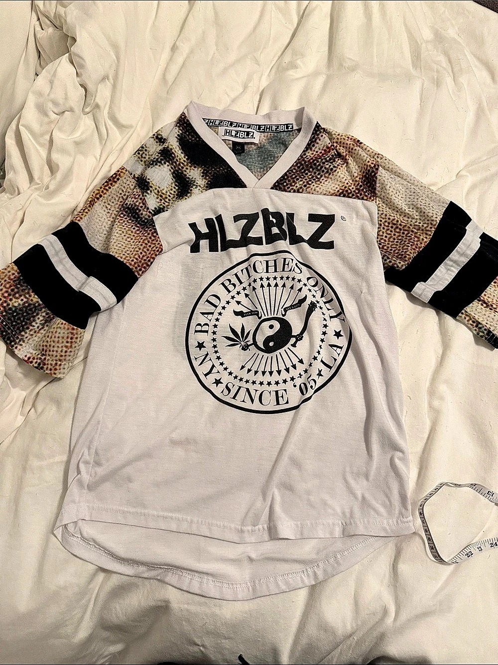 HLZBLZ Graphic Animal Print Jersey White & Black XS
